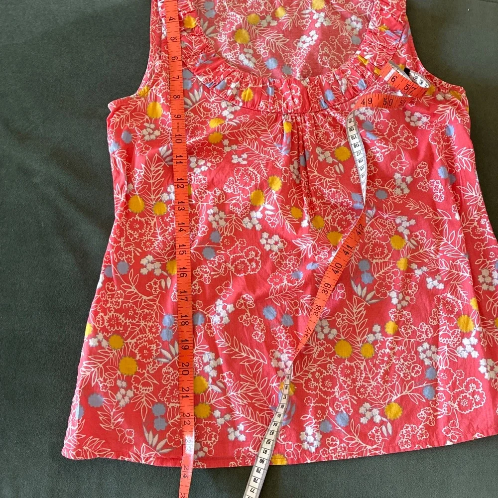 Biden ditzy floral cotton sleeveless top 8 M - Picture 6 of 8